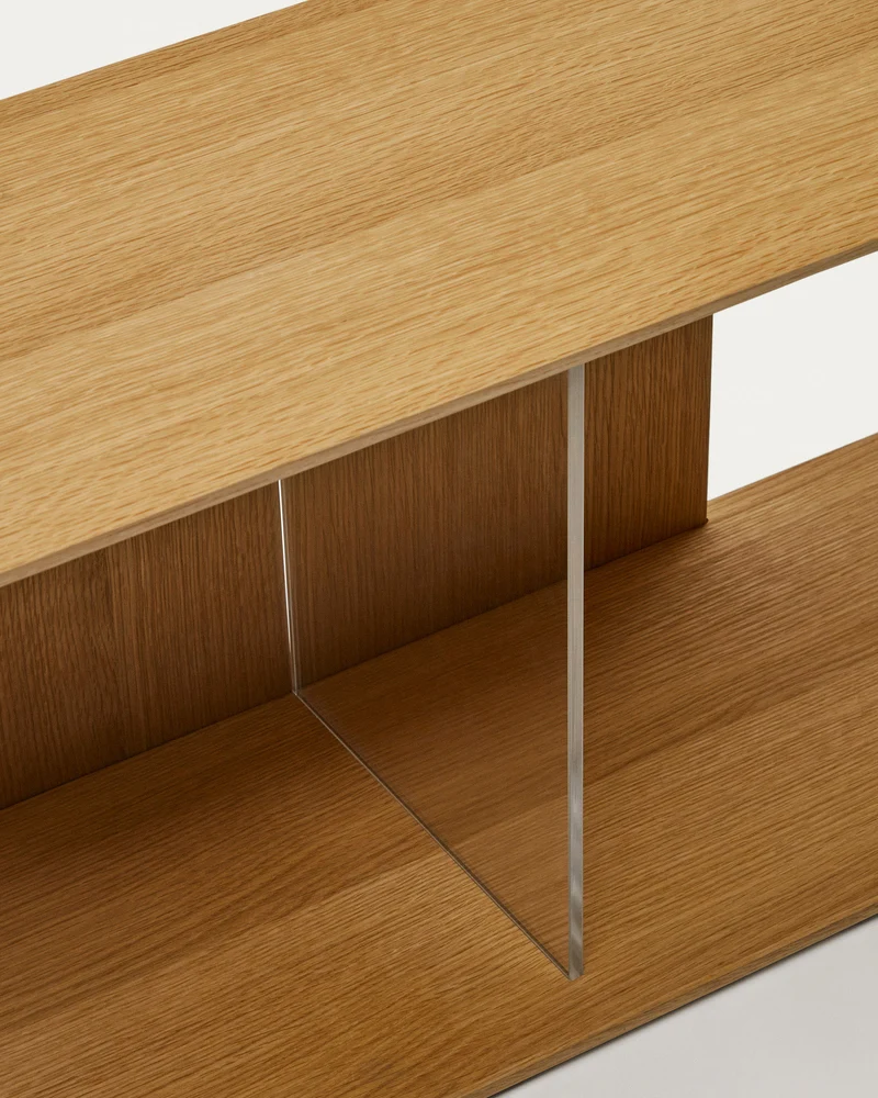 Litto large shelf module in oak veneer, 101 x 38 cm