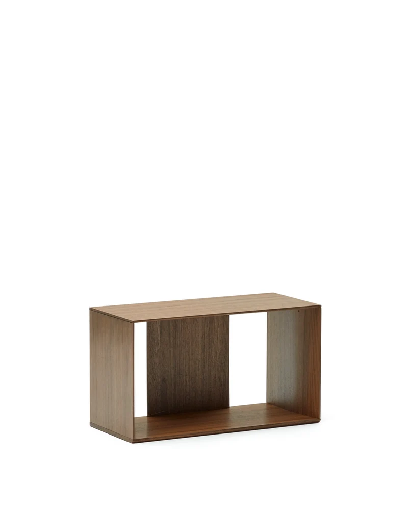 Litto medium shelf module in walnut veneer, 67 x 38 cm