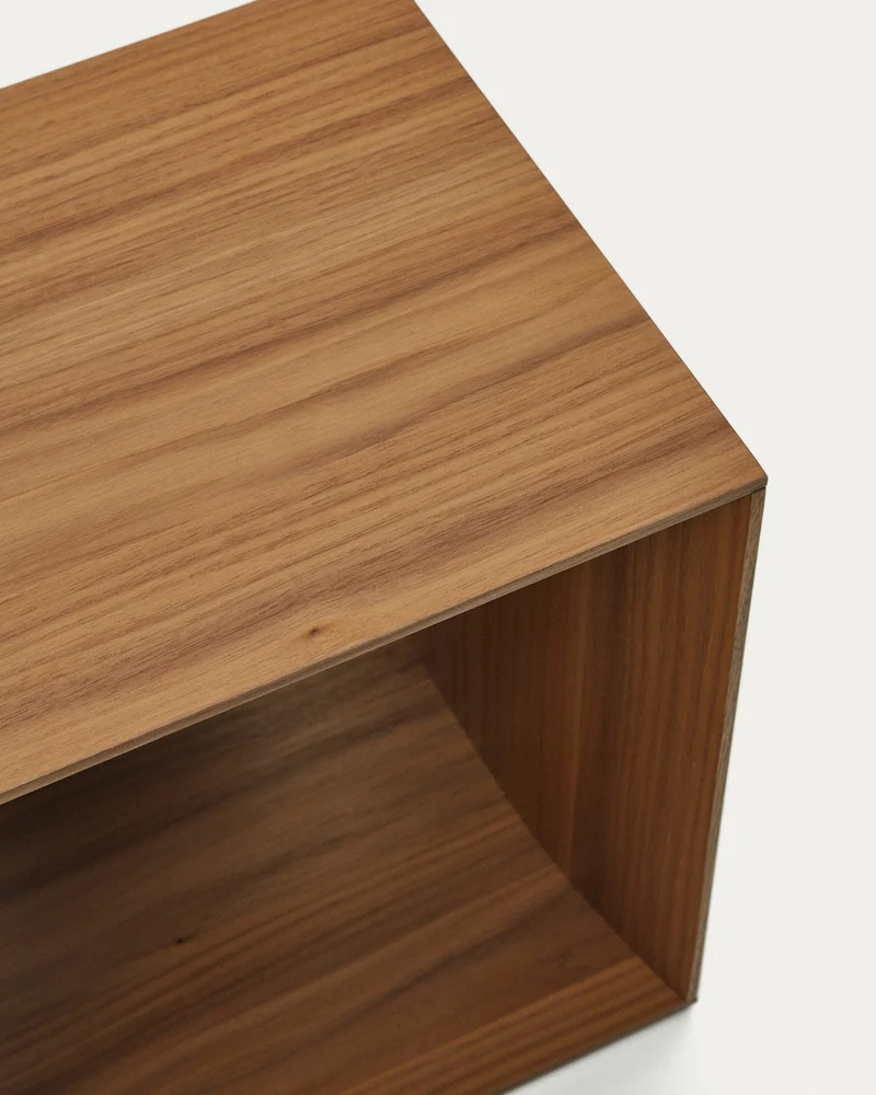 Litto medium shelf module in walnut veneer, 67 x 38 cm