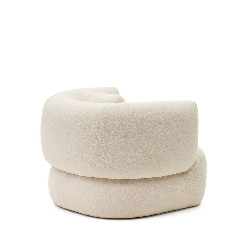 Martina Swivel Chair - Ecru Bouclé