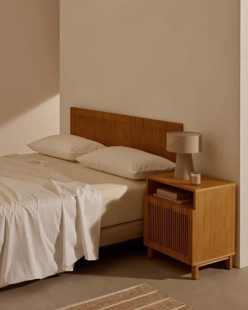 Beyla solid ash wood headboard for a bed up to 160 cm FSC 100%