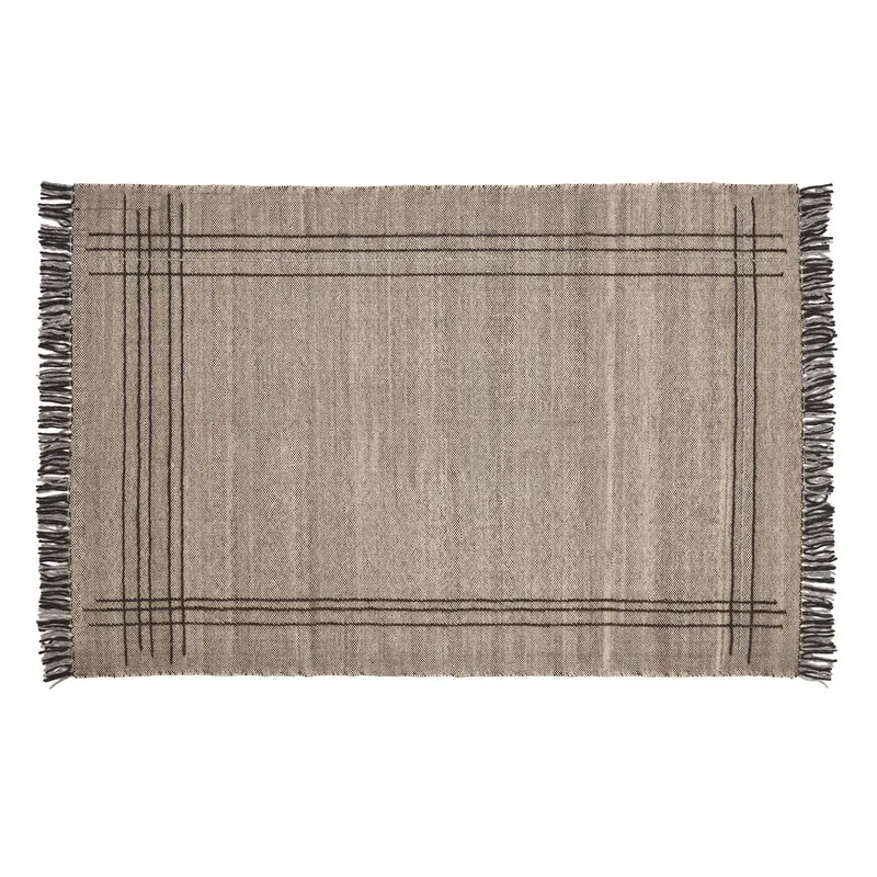 Eneo rug with beige and brown tassels, 160 x 230 cm