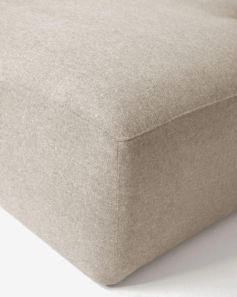 Blok 4-seater with Chaise Longue - Beige Chenille