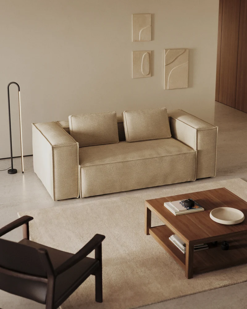 Blok 2-seater - Natural Corduroy