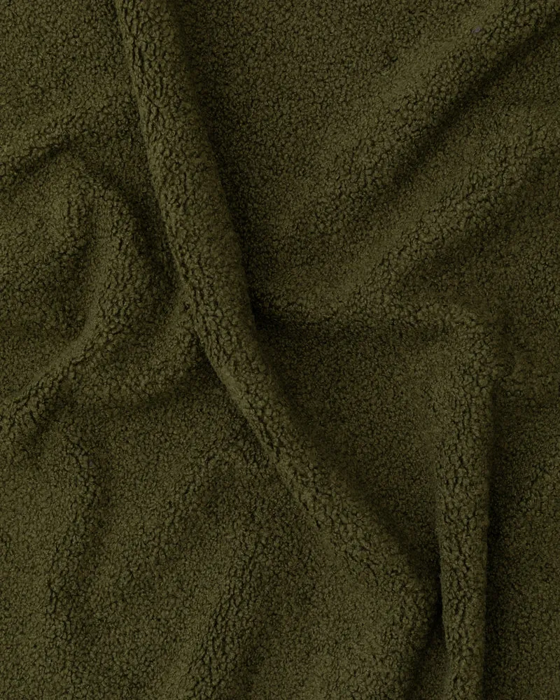 Martina bed with removable cover in dark green bouclé fabric for 180 x 200cm mattress FSC Mix Credit