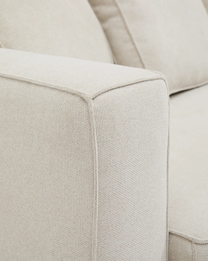 Marela beige chenille 3-seater sofa bed 236cm