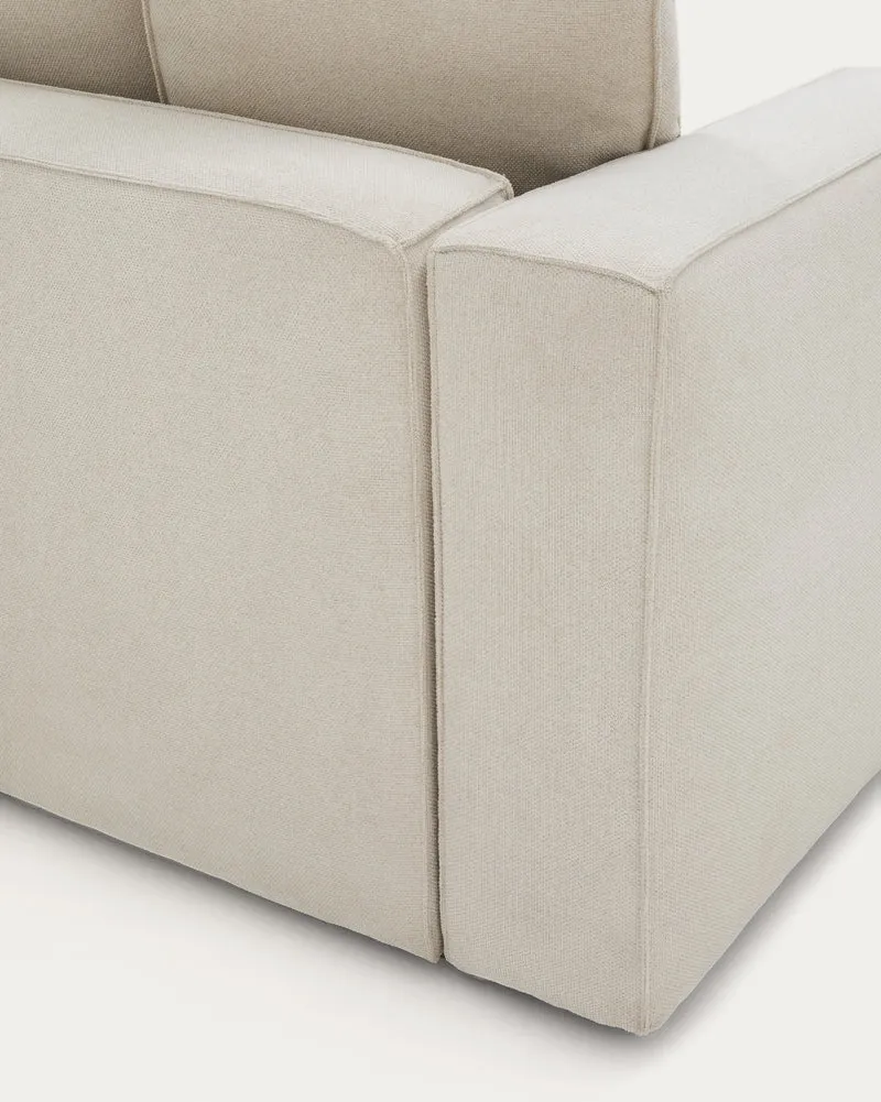 Marela beige chenille 3-seater sofa bed 236cm