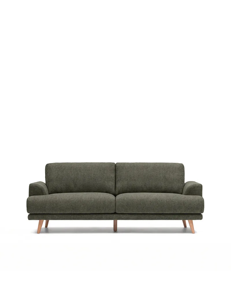 Karin Sofa - Green & Natural legs