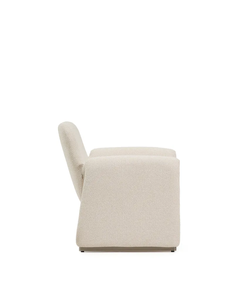 Melvia Armchair - Beige Chenille