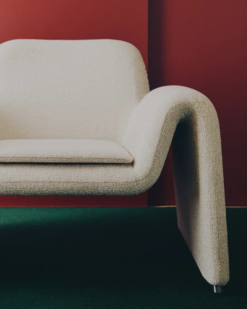 Melvia Armchair - Beige Chenille