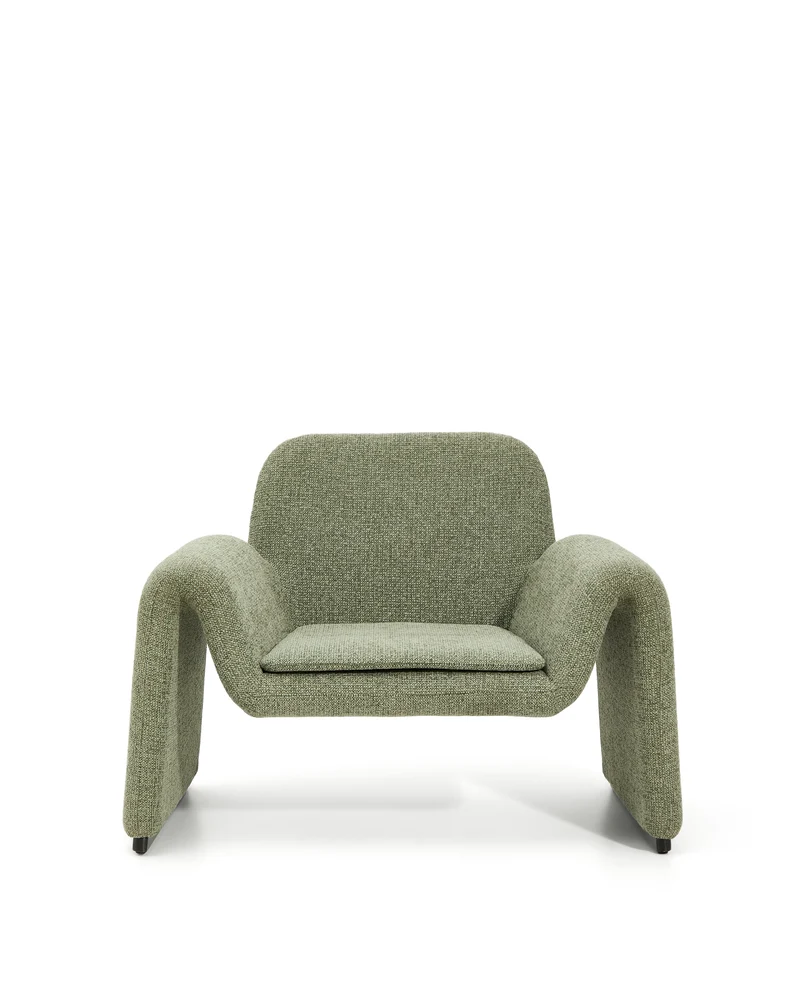 Melvia Armchair - Green Chenille