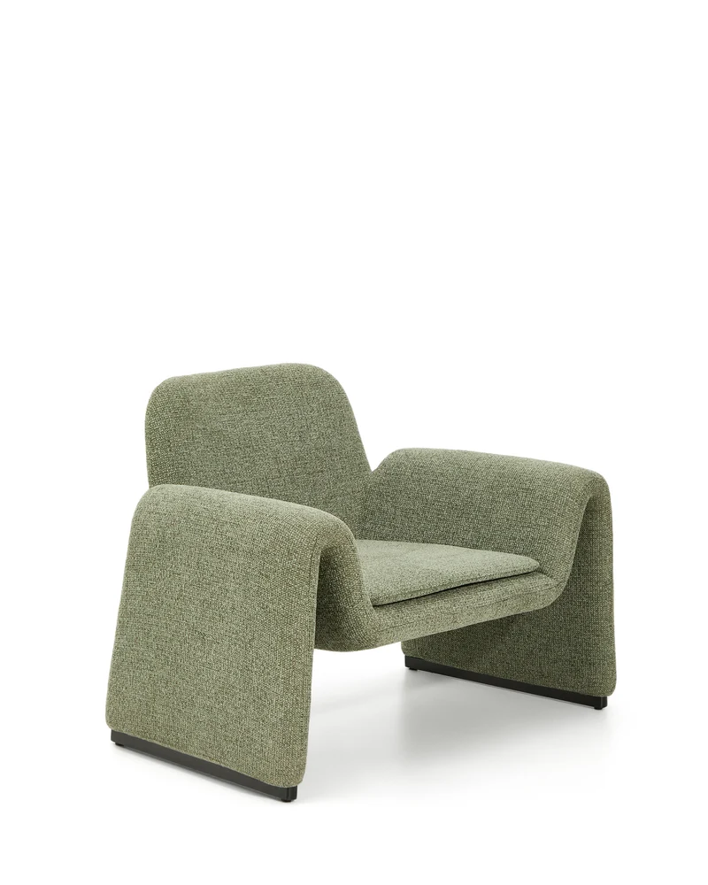 Melvia Armchair - Green Chenille