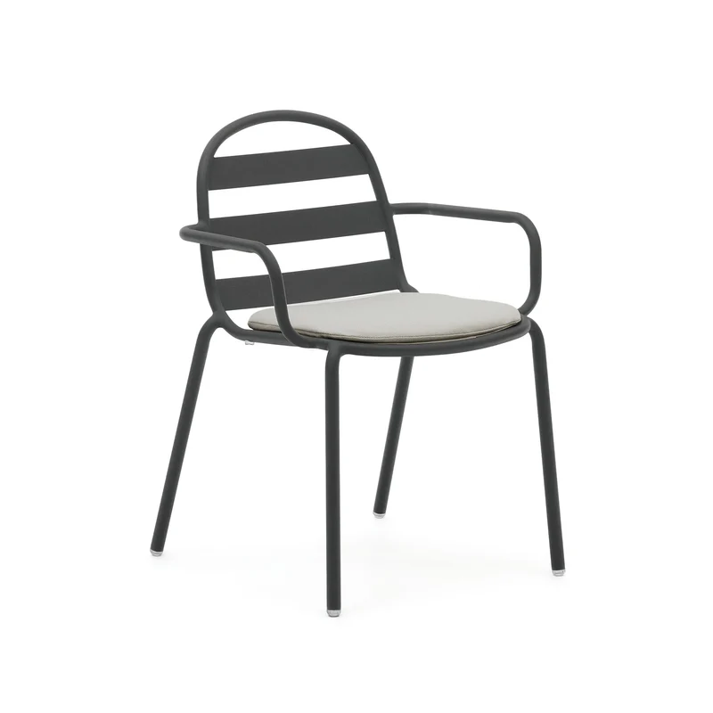 Joncols chair cushion in grey, 43 x 41 cm