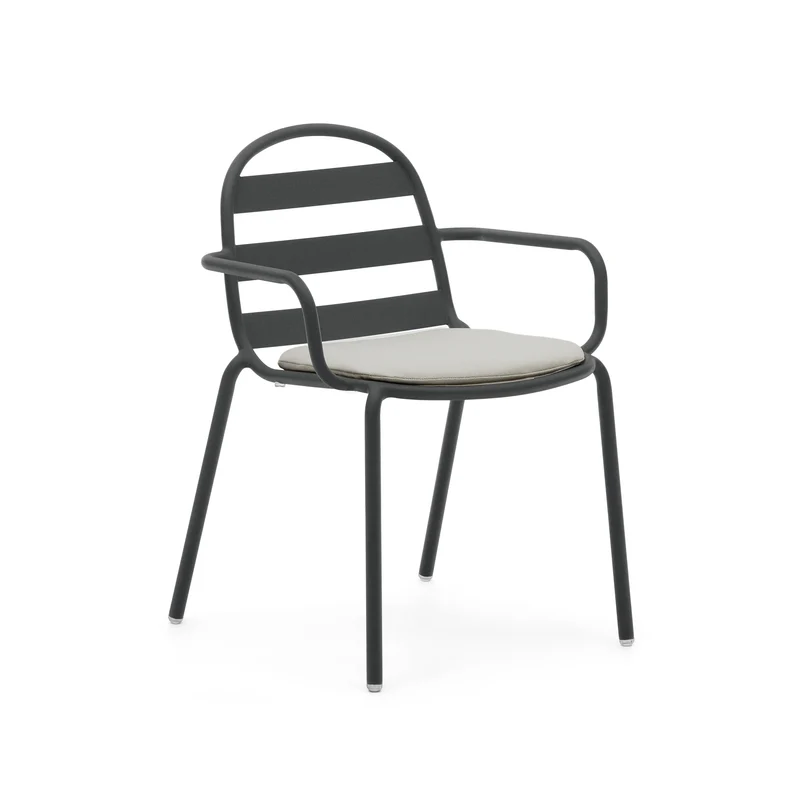 Joncols chair cushion in grey, 43 x 41 cm
