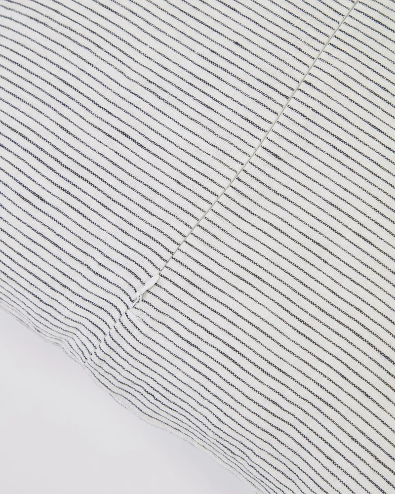 Marena 100% linen cushion cover with black stripes 45 x 45 cm