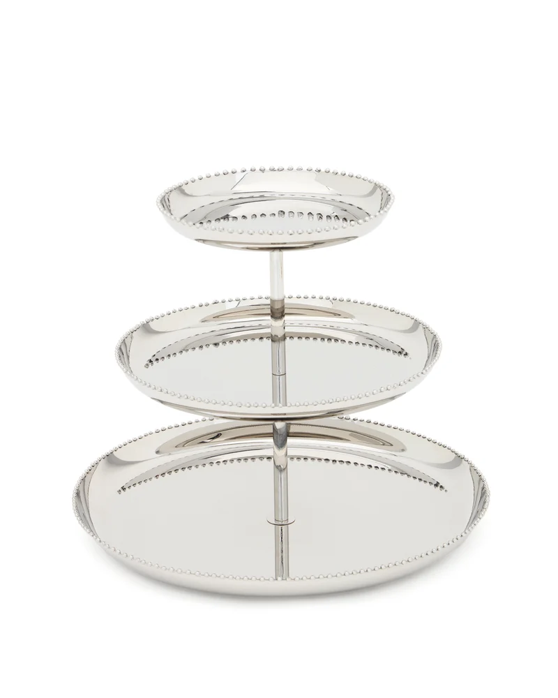 Nirela 3-tier stainless steel tray