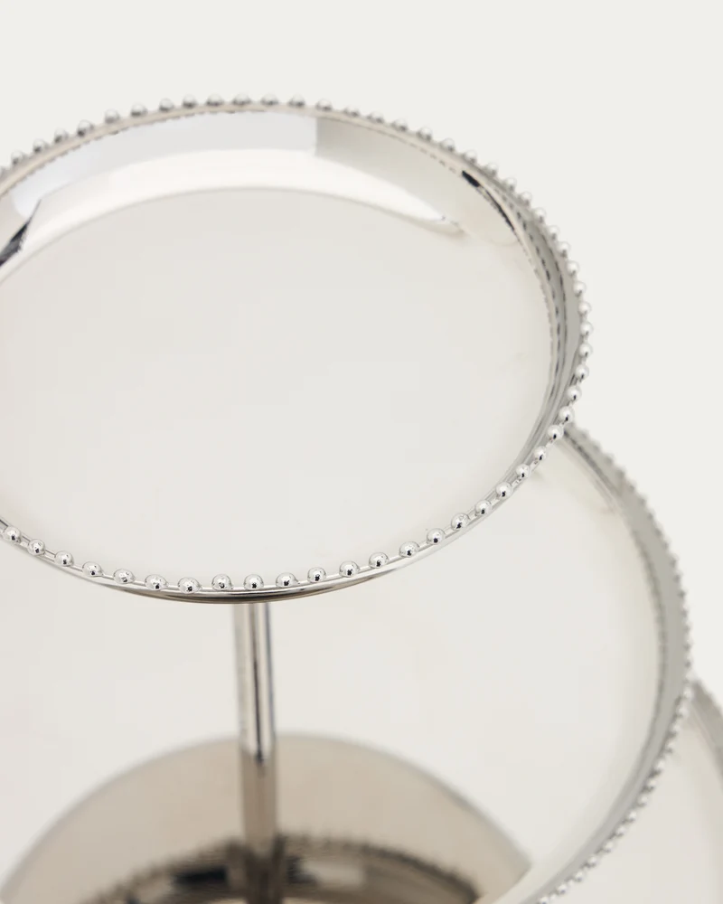Nirela 3-tier stainless steel tray