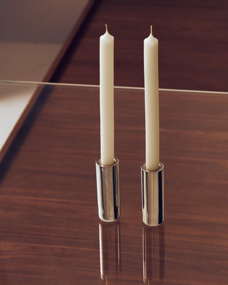 Nirela set of 2 candle holders 11cm