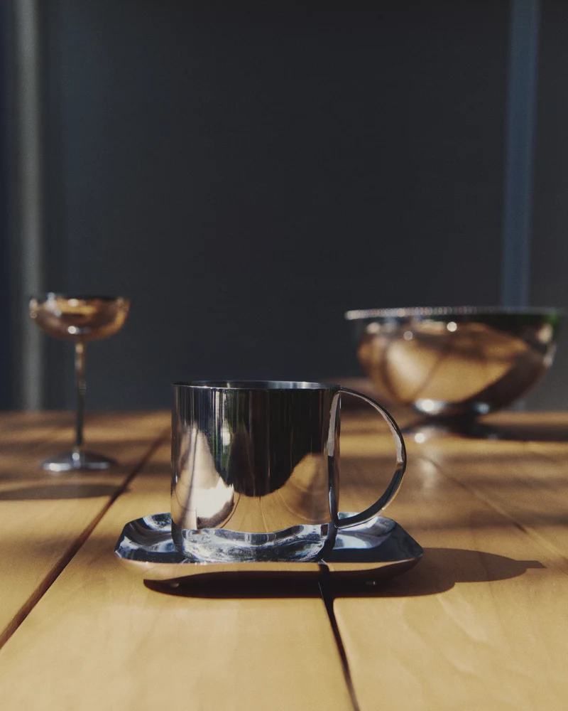 Nirela set of 2 stainless steel trays