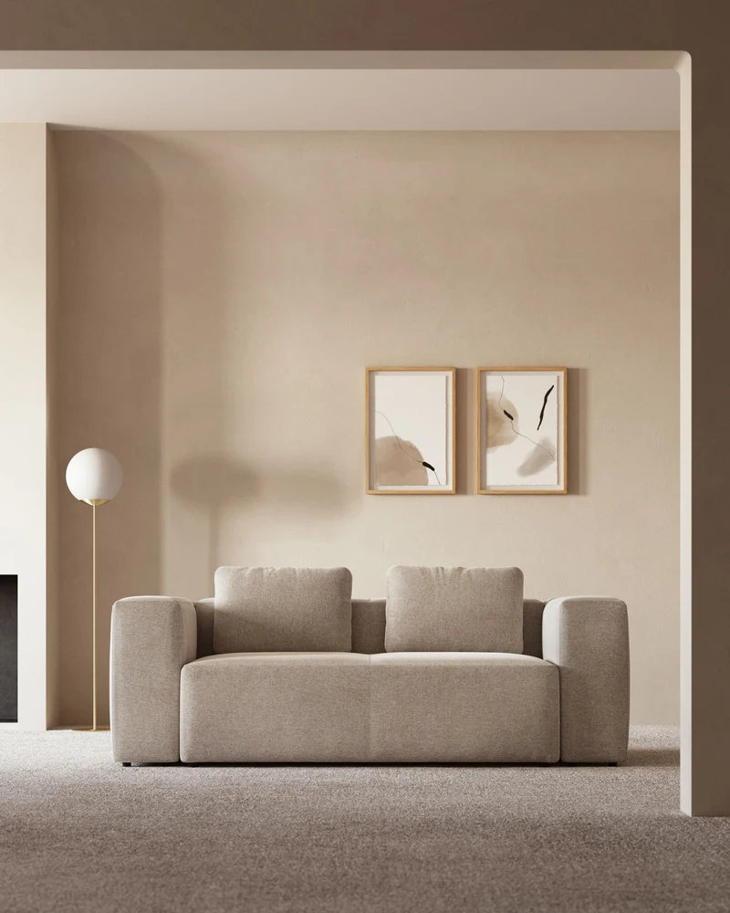 Blok 2-seater - Beige Chenille