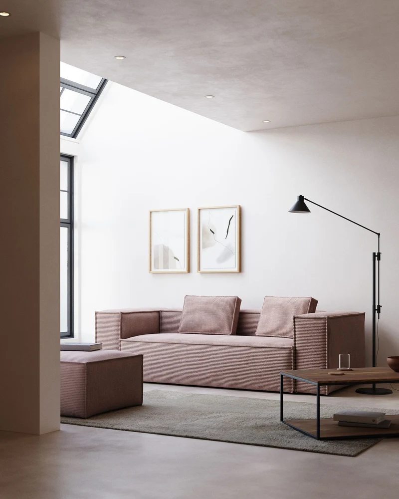 Blok 3-seater - Pink Corduroy