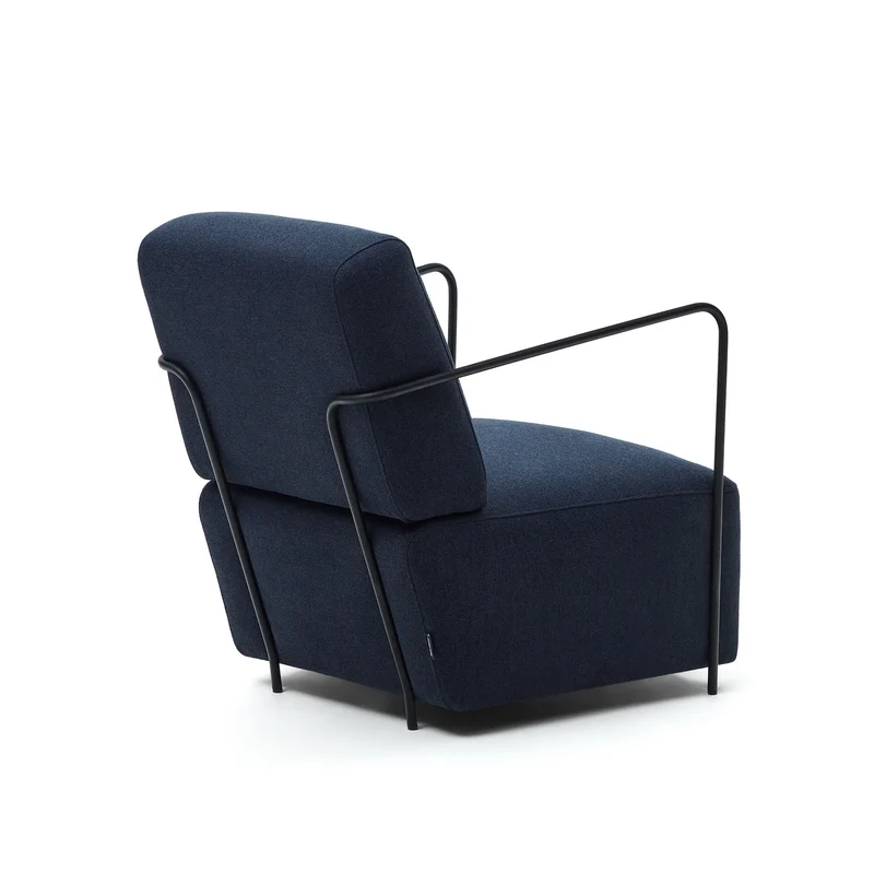 Gamer Armchair - Blue & Black Metal