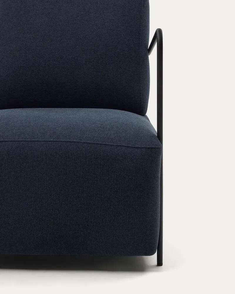 Gamer Armchair - Blue & Black Metal