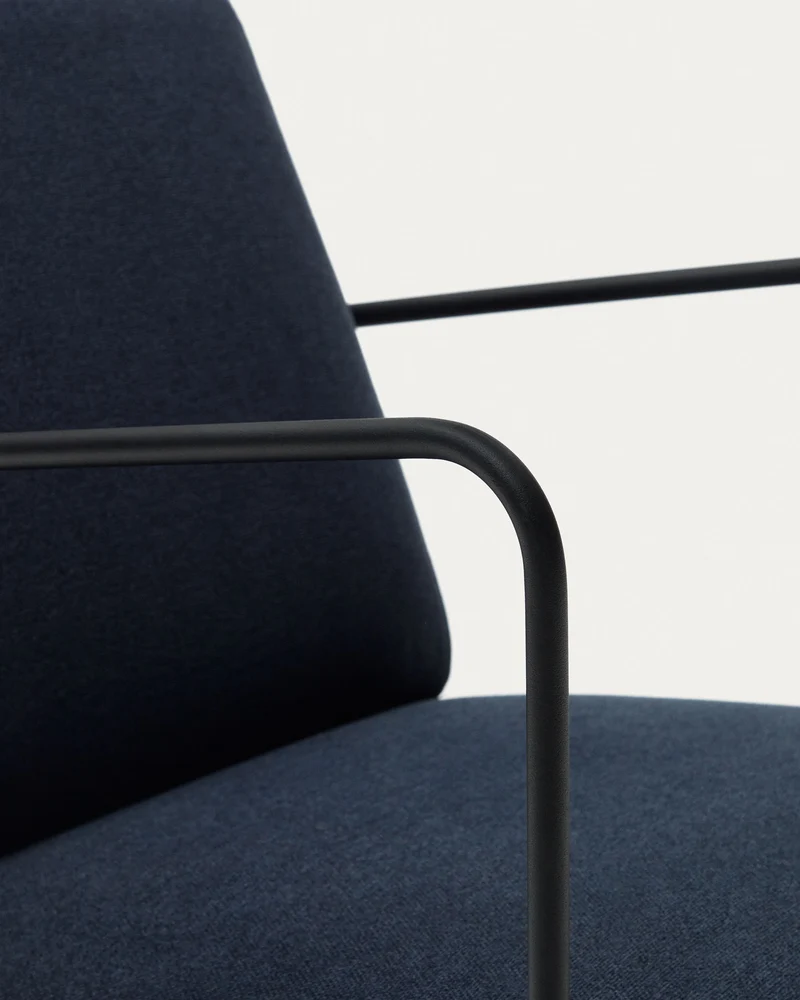 Gamer Armchair - Blue & Black Metal