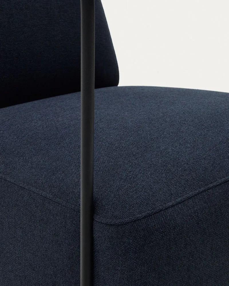 Gamer Armchair - Blue & Black Metal