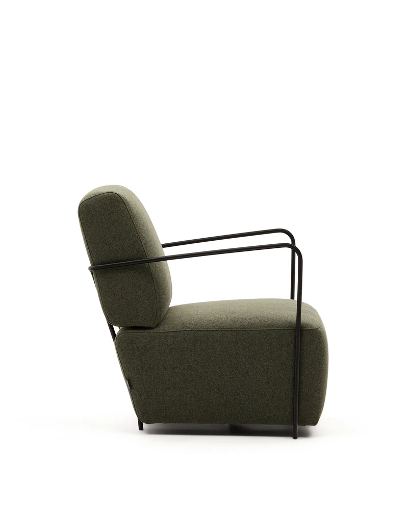 Gamer Armchair - Green & Black Metal