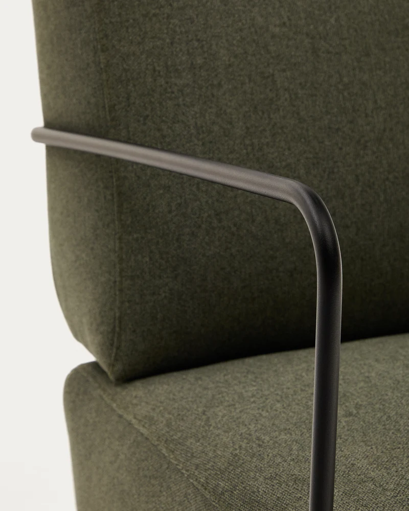 Gamer Armchair - Green & Black Metal