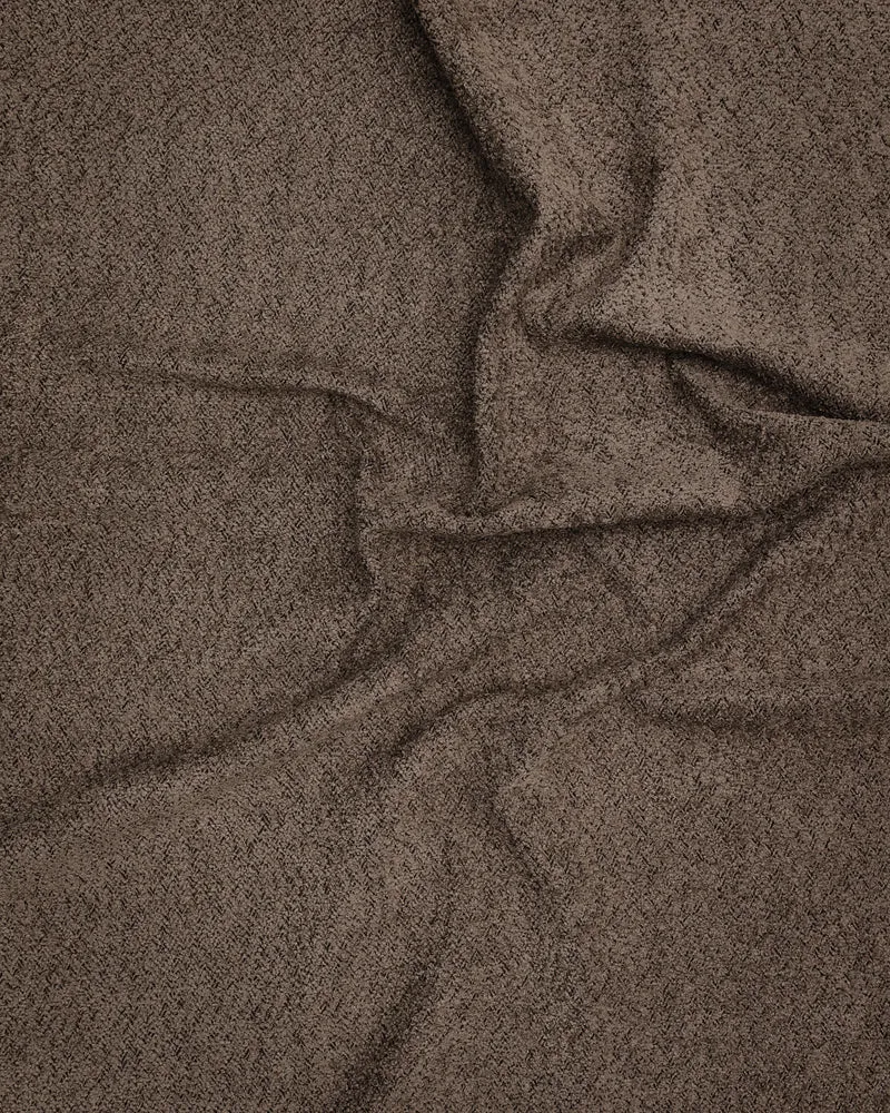 Martina bed with removable cover in brown bouclé fabric for 160 x 200cm mattress FSC Mix Credit