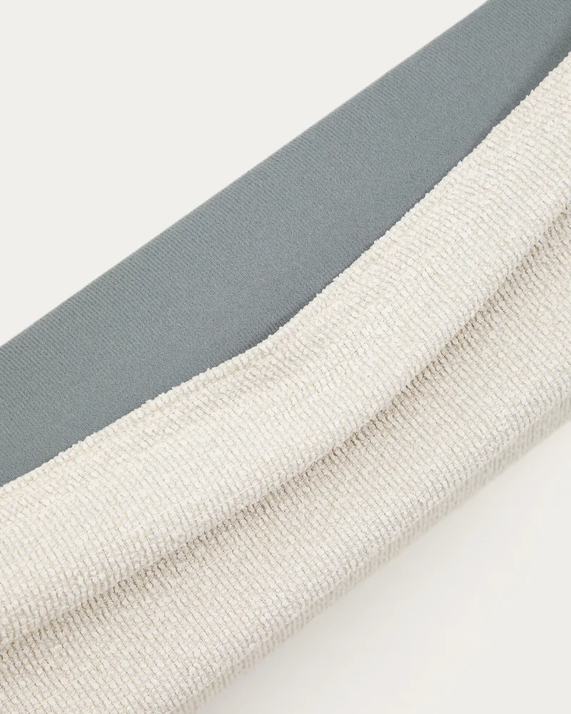 Martina bed with removable cover in ecru chenille for mattress 90 x 200cm