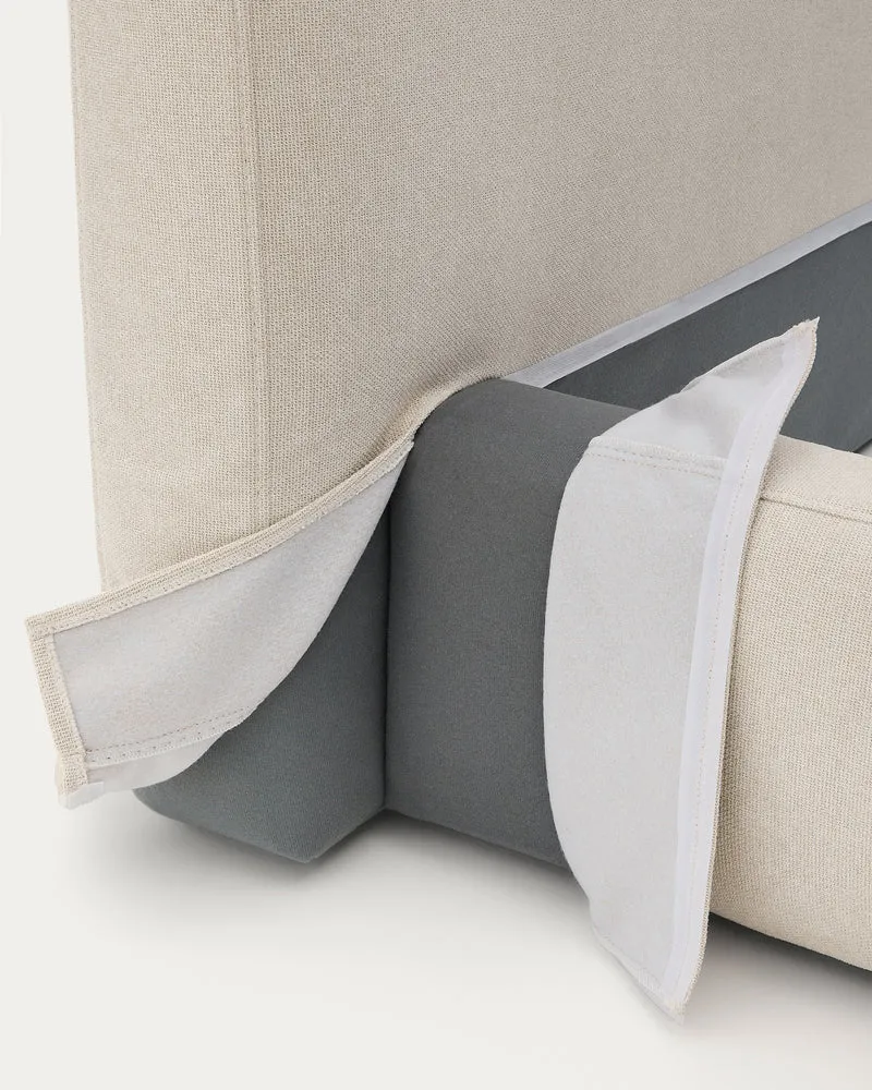 Cover for the beige Blok bed for a 160 x 200 cm mattress