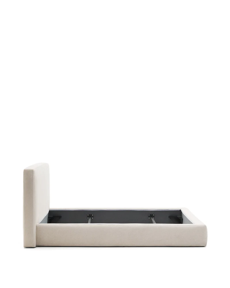 Ecru Blok bed with removable covers for 180 x 200 cm mattress FSC Mix Credit
