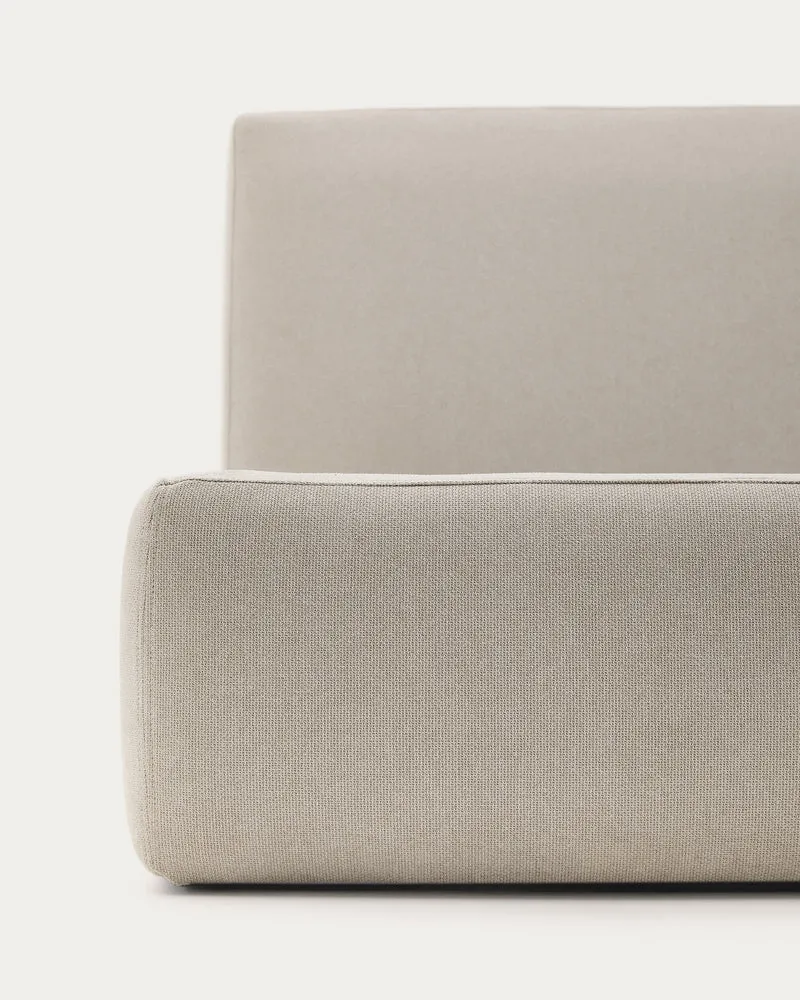 Ecru Blok bed with removable covers for 180 x 200 cm mattress FSC Mix Credit