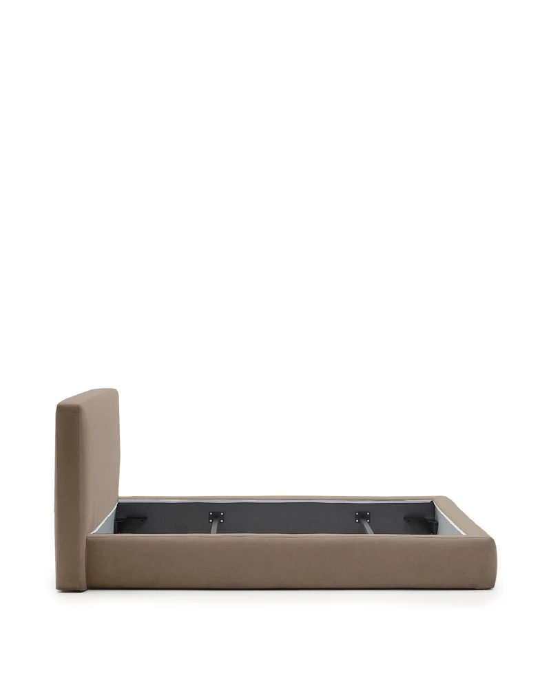 Blok brown bed with removable cover for 160 x 200cm mattress FSC Mix Credit