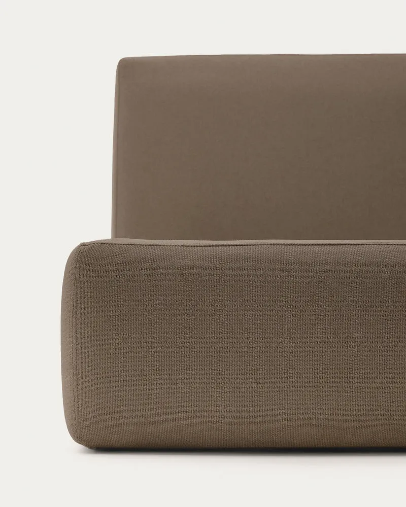 Blok brown bed with removable cover for 160 x 200cm mattress FSC Mix Credit