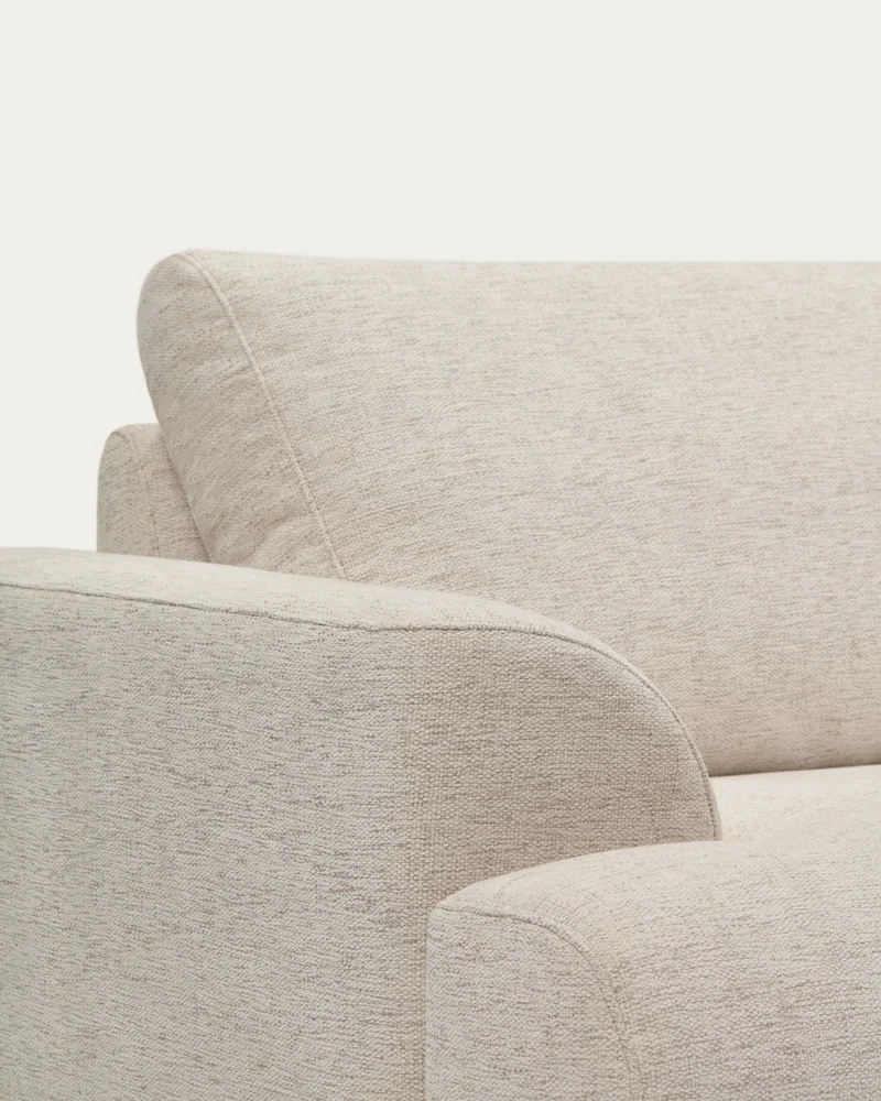 Karin Sofa - Beige & Walnut