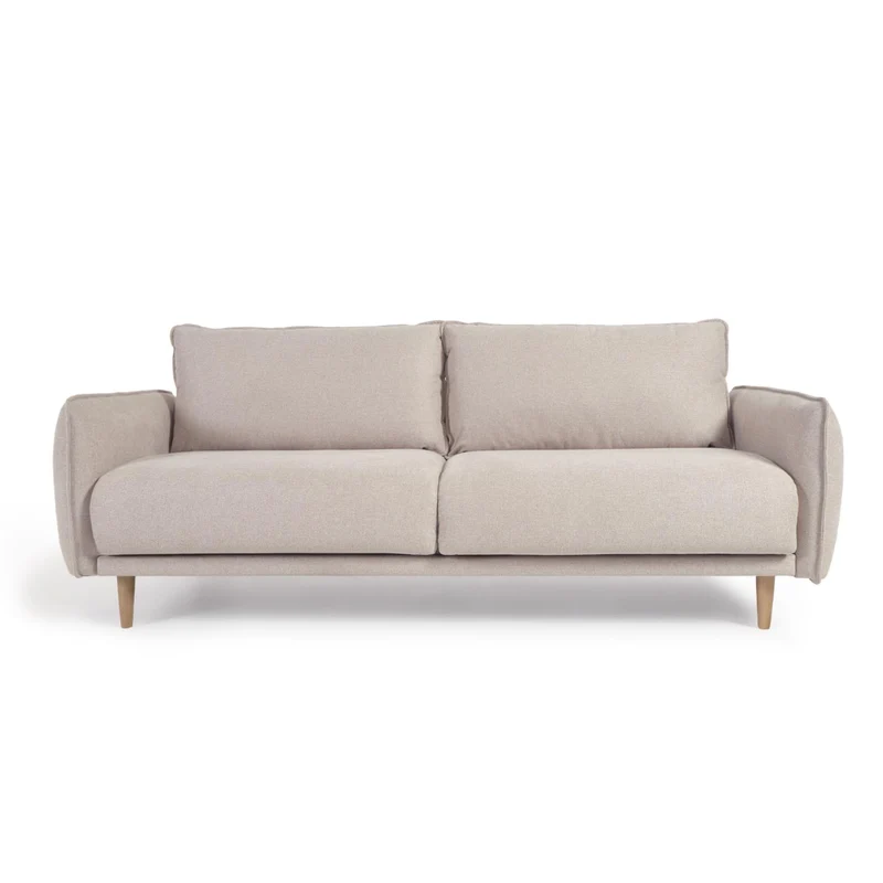3 seater Carlota sofa in beige, 213 cm FSC Mix Credit
