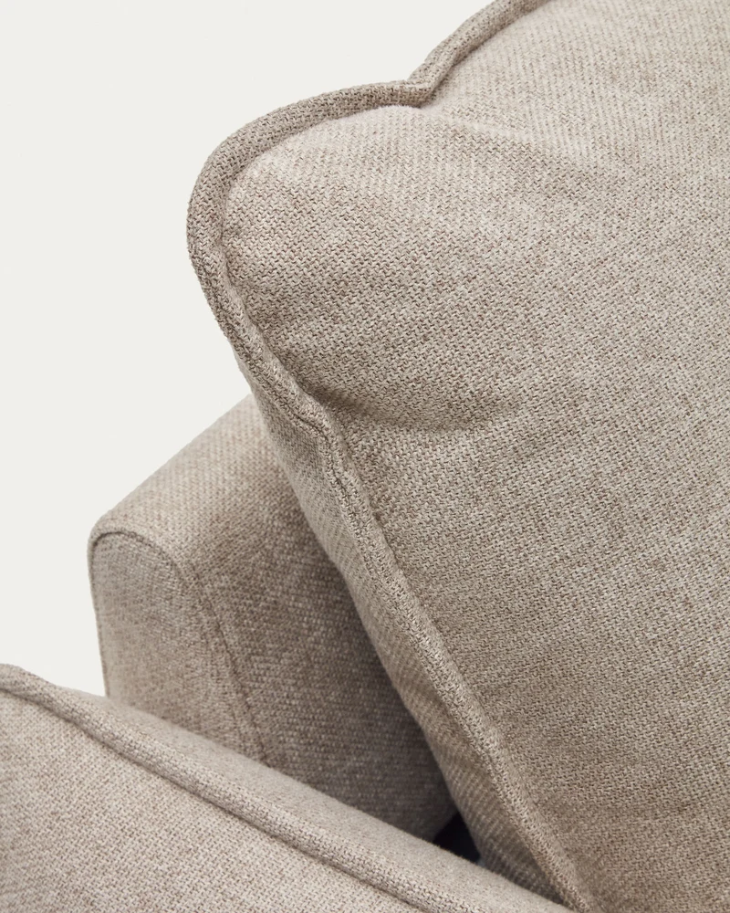 Carlota beige 2-seater sofa bed with solid beech wood legs 185cm FSC Mix Credit