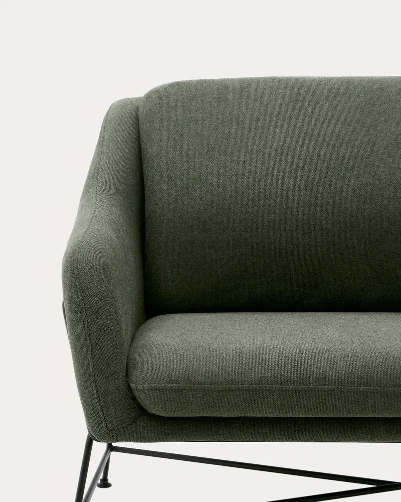 Brida 2-seater Sofa - Green & Black Legs