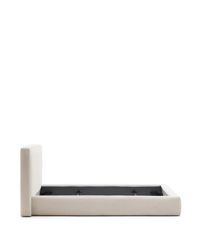 Ecru Blok bed with removable covers for 90 x 200 cm mattress FSC Mix Credit