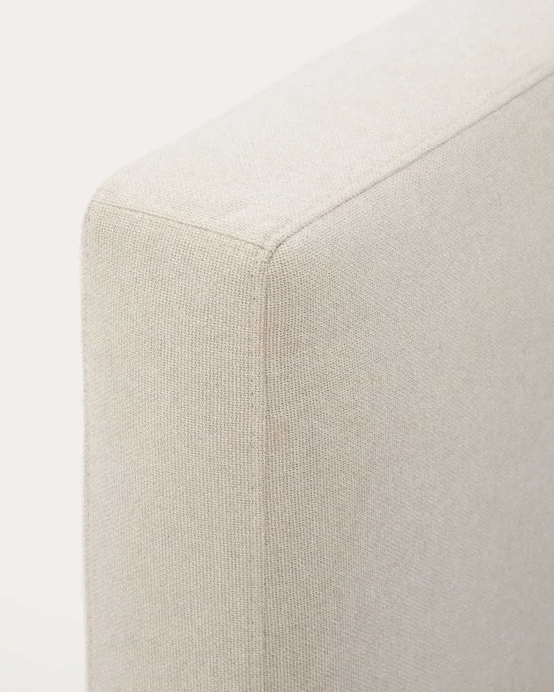 Ecru Blok bed with removable covers for 90 x 200 cm mattress FSC Mix Credit