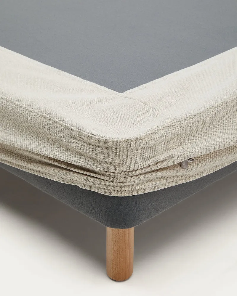 Cover for the Ofelia bed in ecru for a 160 x 200 cm mattress