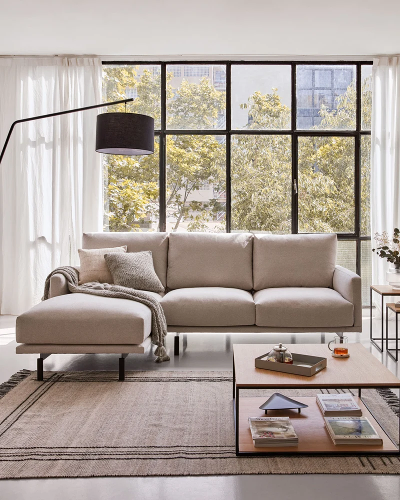 Galene 3 Seater with Chaise - Beige