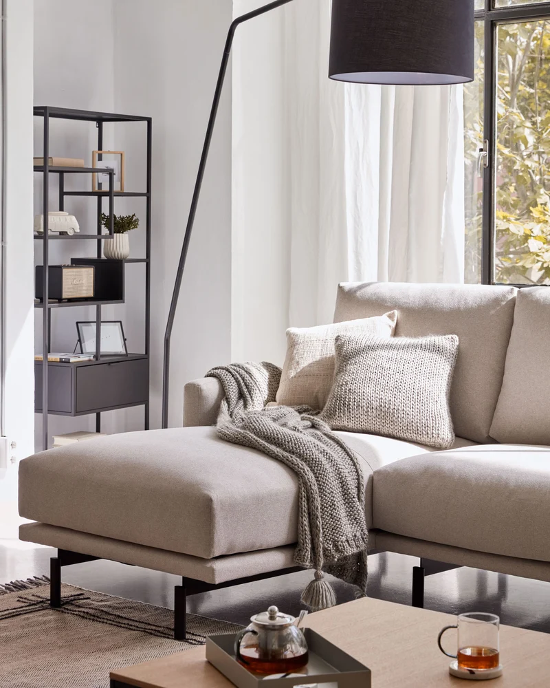 Galene 3 Seater with Chaise - Beige
