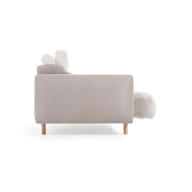 Singa 3 Seater with Reclining Headrest & Extendable Seat - Beige
