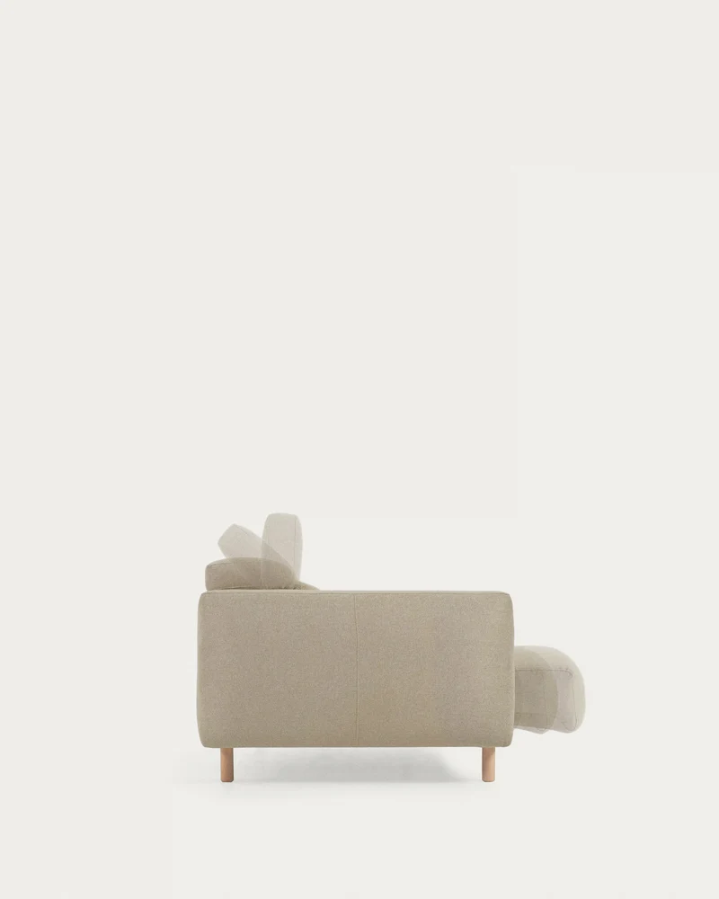 Singa 3 Seater with Reclining Headrest & Extendable Seat - Beige