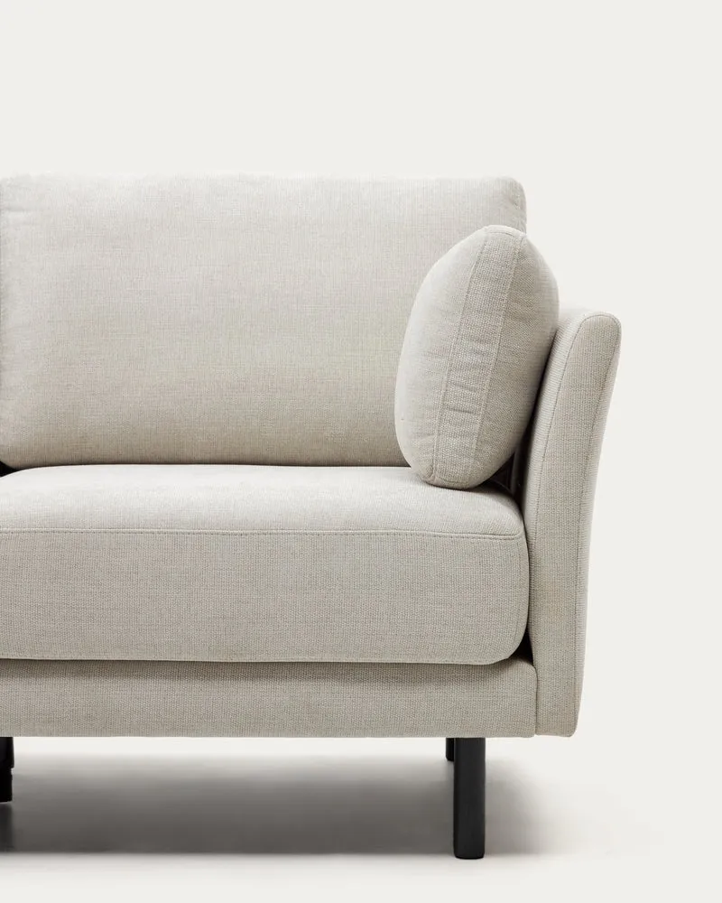 Gilma 2-seater - Pearl Chenille & Black legs